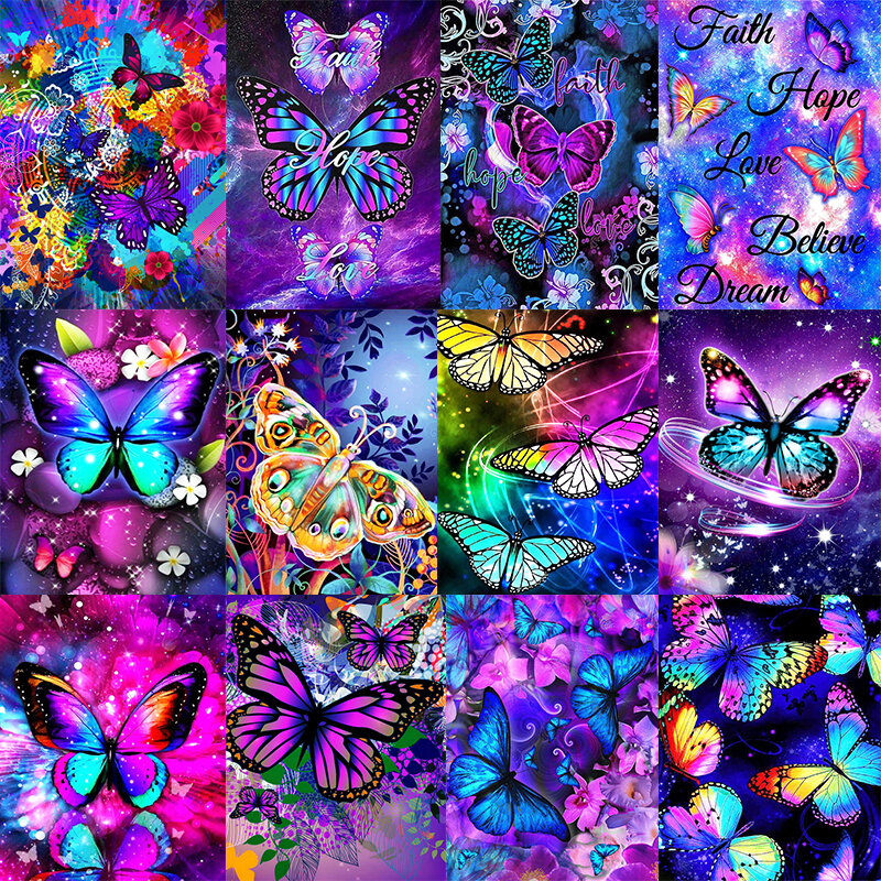 DIY 5d Diamant Malerei Kit lila auffälligen Schmetterling-perfektes Geschenk für handgemachte Wohnkultur