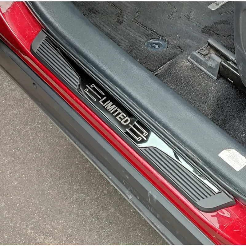 Ochraniacz progu drzwi samochodu osłona chroniąca przed zarysowaniem 2023 2024 dla Toyota Tundra naklejki progowe płyta osłona pedału tapicerka akcesoria