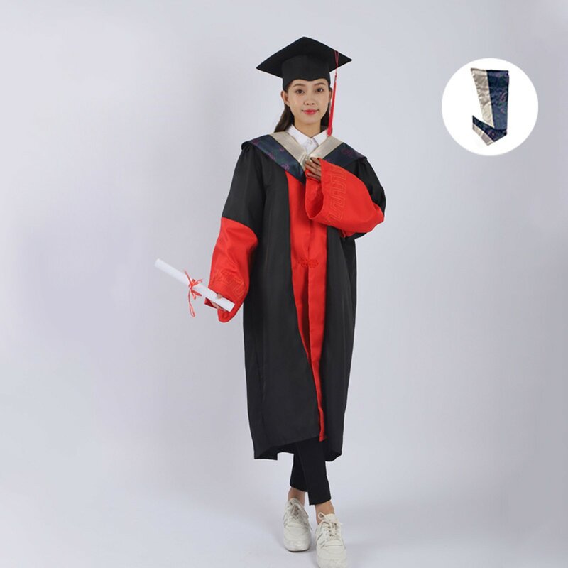 남녀공용 졸업식 가운 모자, 코스튬 학교 대학 졸업식, 2024