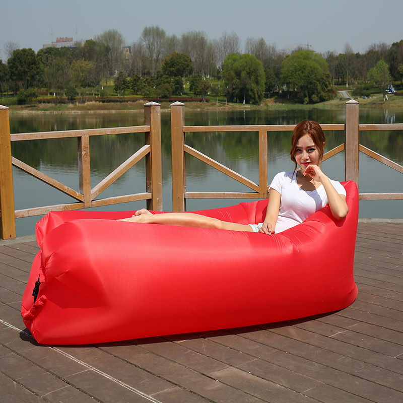 Outdoor Portable Air Sofa Lazy Inflatable Bed Air Mattress Single Person Sleeping Bag Lunch Bed Fast Inflatable Seatings