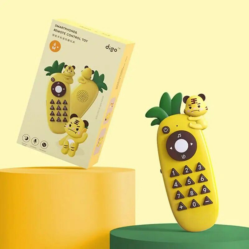 Mainan ponsel musik Mini lucu anak-anak, mainan pendidikan dini kartun ponsel telepon seluler mainan bayi