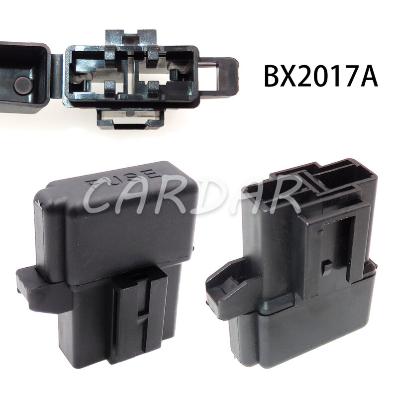 Porta-fusível de carro médio com terminal de crimpagem, isqueiro preto, frontal para fusíveis padrão, BX2017A, BX2017D, 1 conjunto