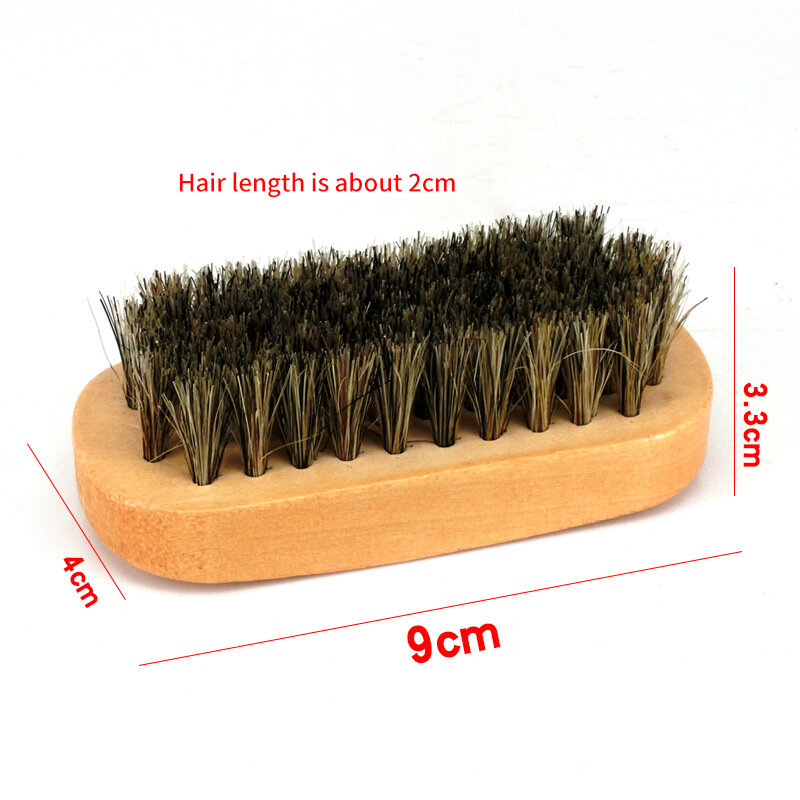 Horsehair Shoe Shine Brushes Polish Bristles Boots Shoes Leather Care Cleaning Brush Nubuck Boot Nubuck Boot Pig Bristles