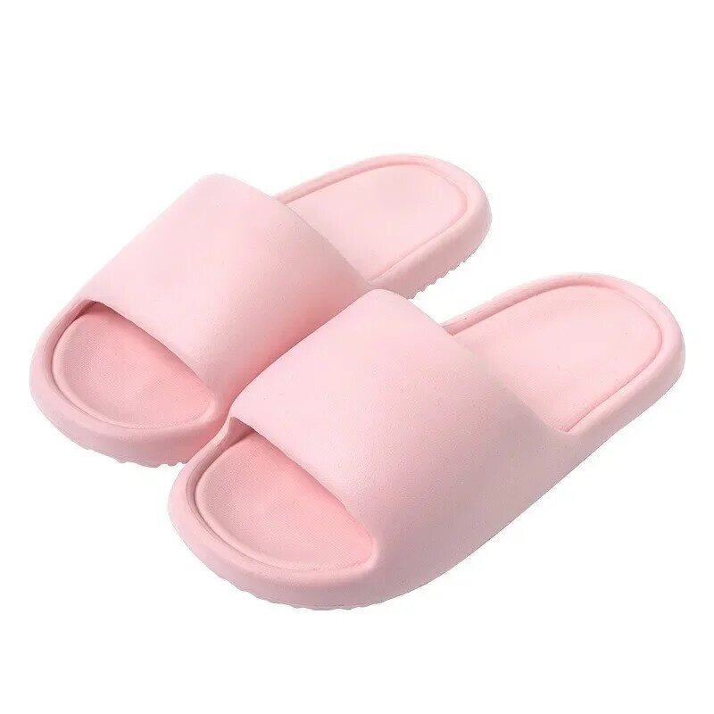 Sandalias de suela gruesa para hombre y mujer, zapatillas de baño de suela suave y ligera para interiores, Verano