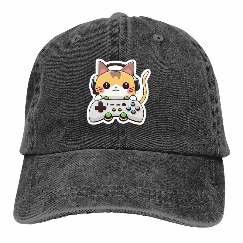 قبعة بيسبول مع واقي حيوانات للرجال والنساء ، ولعب قبعات اللعبة ، وحماية سناباك ، قطة لطيفة