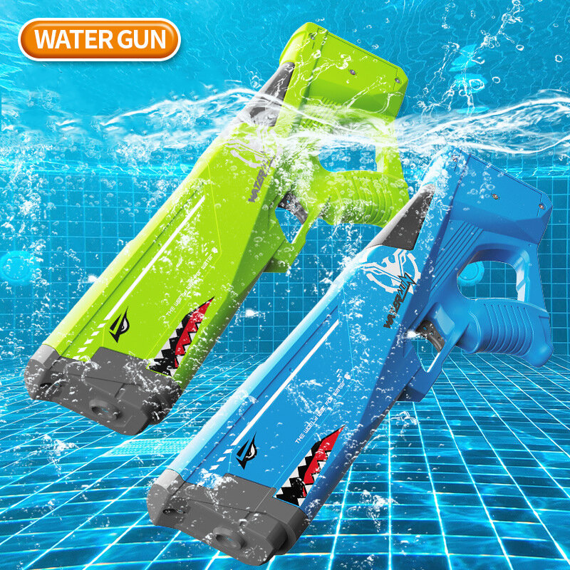 Pistol air untuk dewasa pistol air elektrik otomatis anak-anak permainan pantai luar ruangan kolam mainan musim panas tekanan tinggi kapasitas besar anak