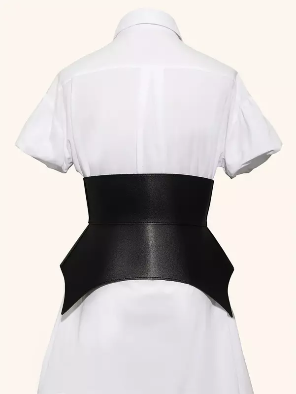 Corsetto stringato Punk cintura larga per abiti in pelle Pu Designer di lusso marca corsetto nero cintura decorativa sottoseno autunno femminile