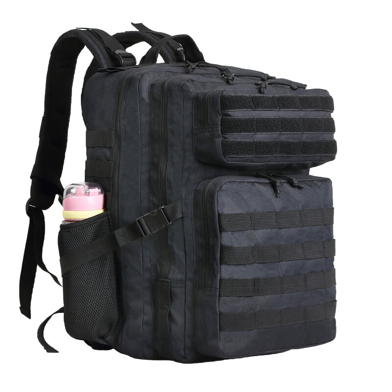 SYZM 남성용 전술 베낭가방 사냥 MOLLE 배낭, 야외 하이킹 배낭, 낚시 가방, 병 거치대 포함, 50L 또는 30L
