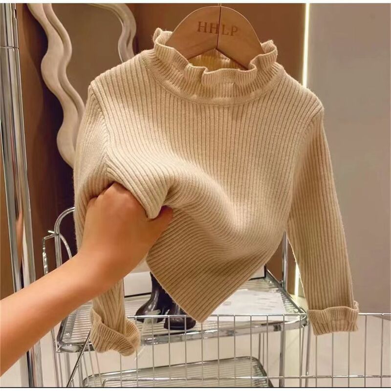 Suéter suelto de punto para bebé, ropa de otoño e invierno, cuello redondo