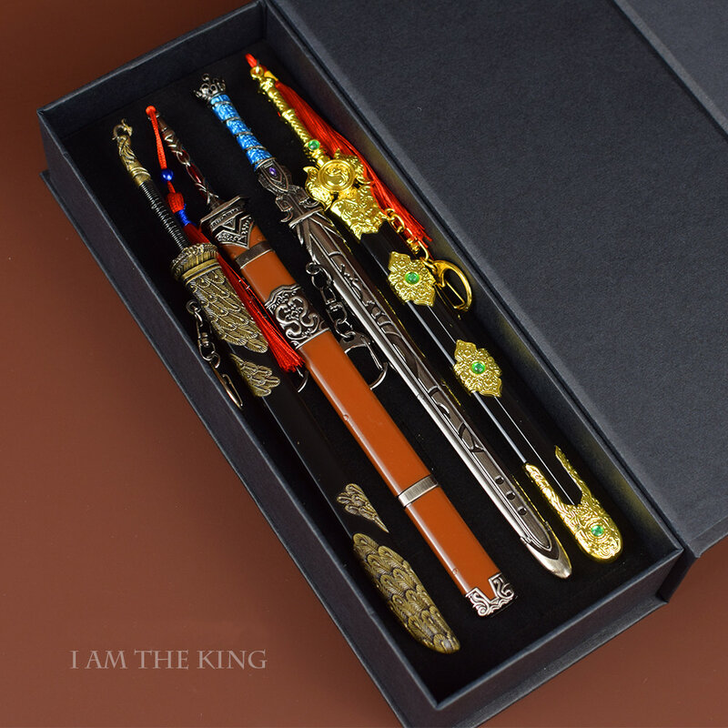 22cm metal abridor de carta espada china antigo imperador espadas com titular menino espada arma brinquedo coleção espada cosplay
