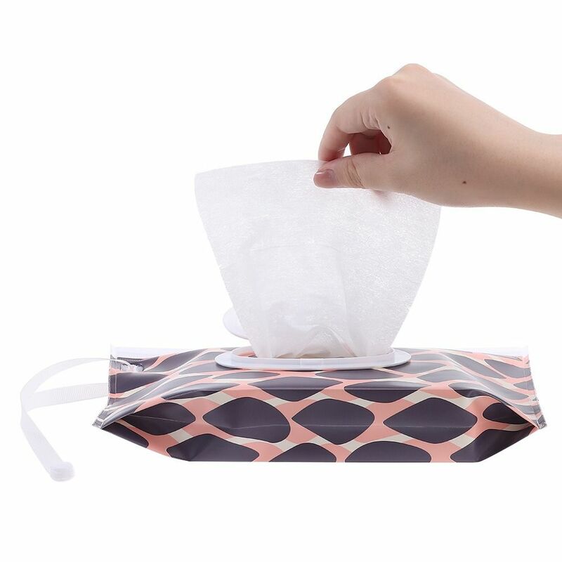 Bolsa de toallitas húmedas EVA, útil funda abatible, caja de pañuelos reutilizable, bolsa de toallitas húmedas con correa a presión recargable, producto para bebé