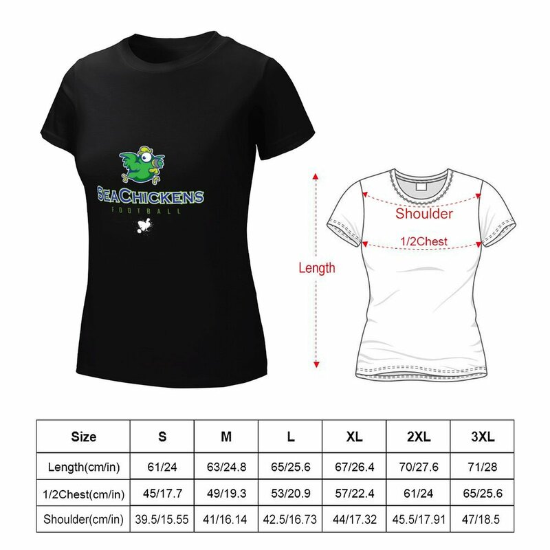 SeaChickens T-Shirt ubrania damskie estetyczne ubrania letnie topy T-shirt damski