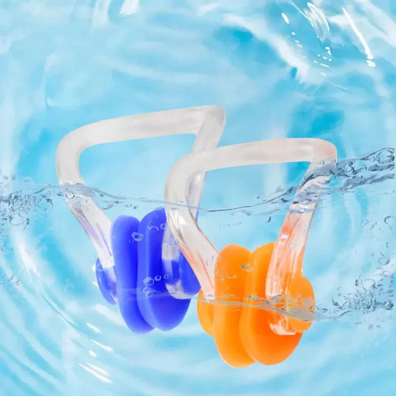 Klip hidung berenang silikon lembut, dapat digunakan kembali nyaman menyelam berselancar berenang klip hidung untuk dewasa anak-anak 1 buah
