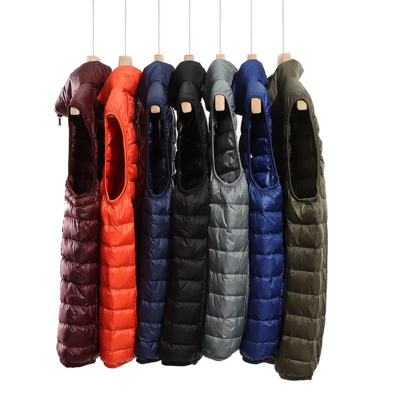 Spuffer-男性用の非常に軽いカジュアルなジャケット,新しい春と秋の服,ノースリーブ,軽くて折り畳み可能,サイズ5xl 6xl 7xl