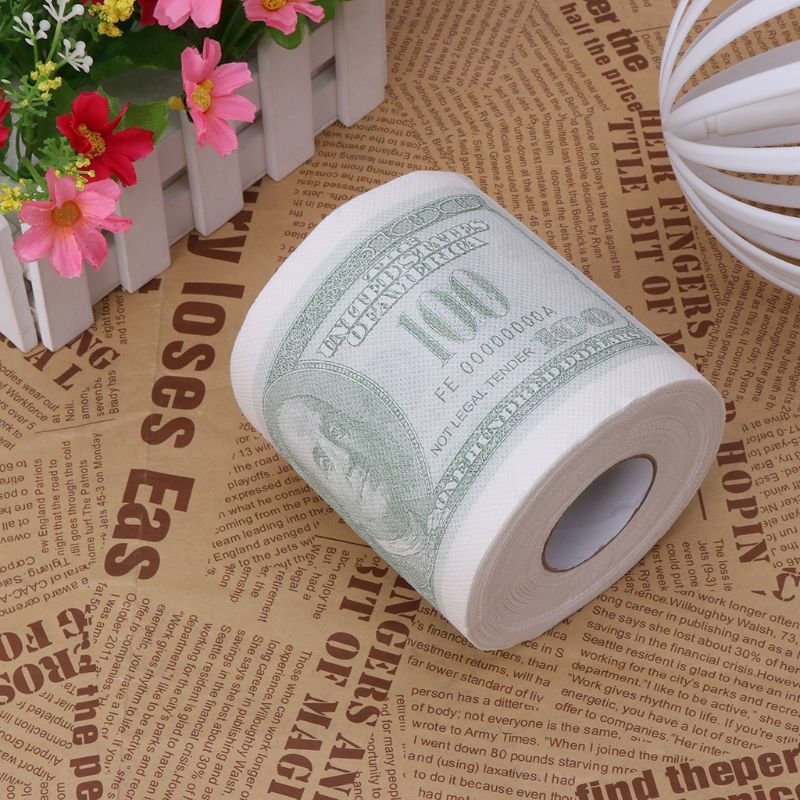 Юмористическая туалетная бумага с изображением Дональда доллара, подарок, Забавный Шуточный рулон, Прямая поставка