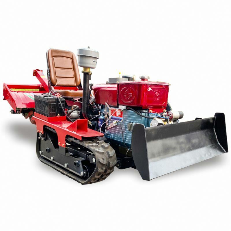 Peralatan pertanian traktor mini, 25HP Ride on cultivator rotary tiller garden dengan alat pelontar