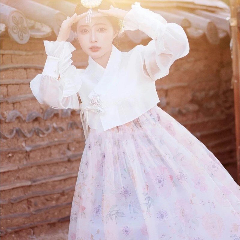 Vestido feminino para foto yanji, vestuário coreano, performance diária, novo