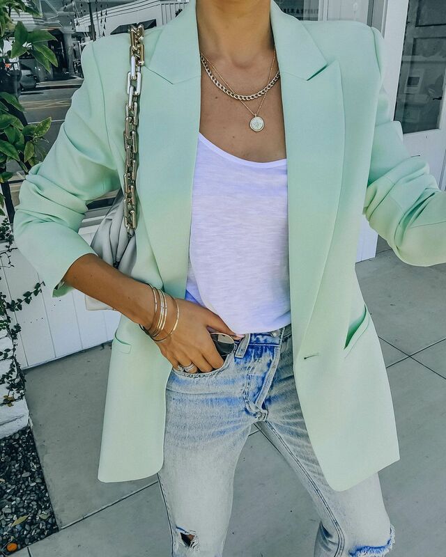 2022 primavera blazer feminino casaco solto jaqueta verde casual feminino blazers mulher moda formal elegante casacos de escritório lad