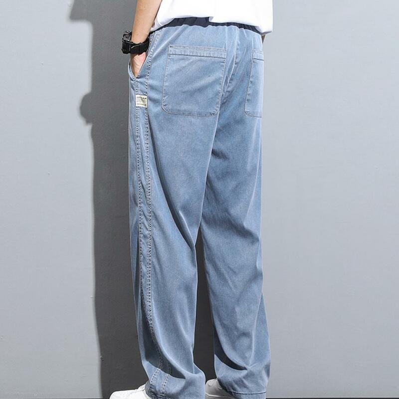 Pantalones de chándal de pierna ancha para hombre, de estilo japonés con bolsillos laterales Joggers, cintura con cordón, entrenamiento de gimnasio, colores sólidos