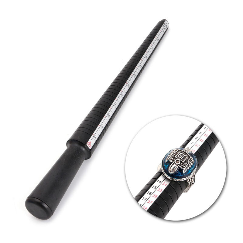 Y1UB Измерительная палочка с черным кольцом, пластиковая оправка и измерительный инструмент для измерения размеров пальцев