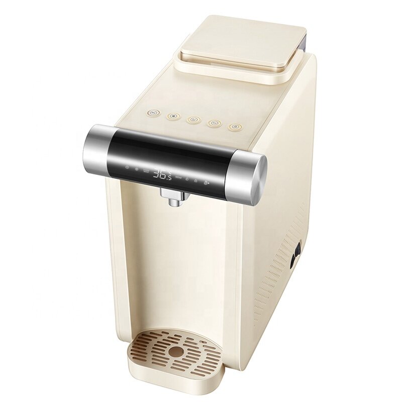 Dispenser air otomatis panas dan dingin elektrik instan tanpa tangki minuman sinar UV pintar Desktop Tiongkok dengan Filter