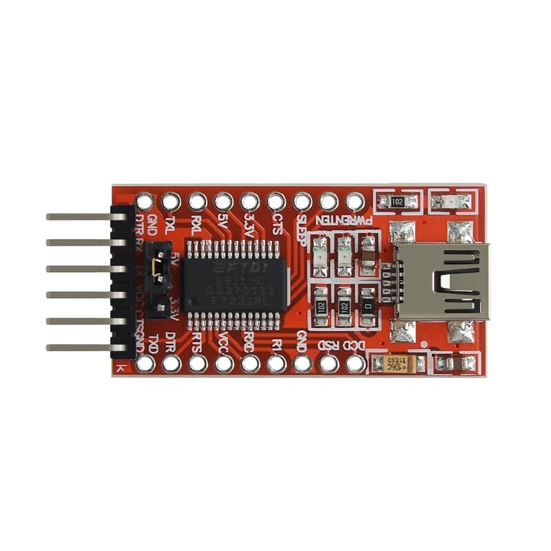 Последовательный модуль адаптера FT232RL FTDI USB 3,3 В 5,5 В к TTL для мини-порта Arduino FT232