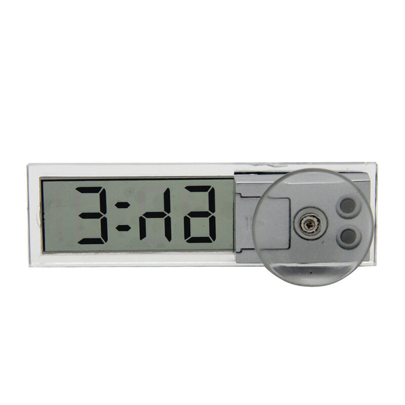 Car Windshield Dashboard Digital Clock Transparent Design Suction Clock Car Styling Accessories