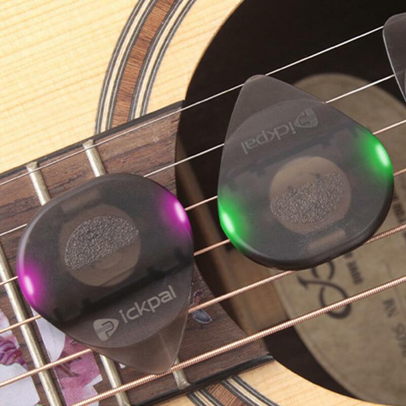 기타 픽 LED 라이트 업 기타 픽 세트, 우쿨렐레 어쿠스틱 포크 일렉트릭 기타, 0.5mm 두께 기타리스트 플렉트럼