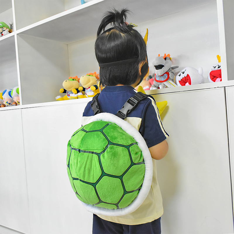 Mochila escolar de Anime Super Koopa, juguetes de peluche de concha de tortuga verde, mochila Kawaii, regalo de cumpleaños, 4 estilos