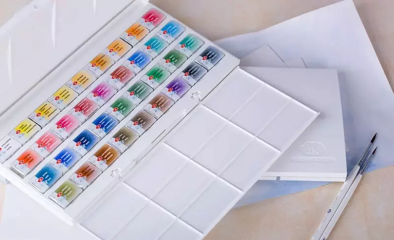 Однотонные акварельные краски набор акварельных цветов для художественной живописи дизайн ногтей 003