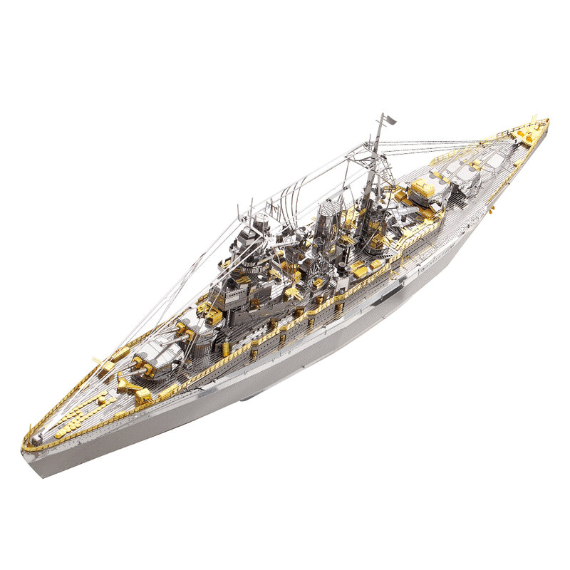 Piececool-rompecabezas 3D de Metal para adolescentes, Kits de modelos de acorazado, HMS Hood, modelo de barco Richelieu, rompecabezas, Juguetes