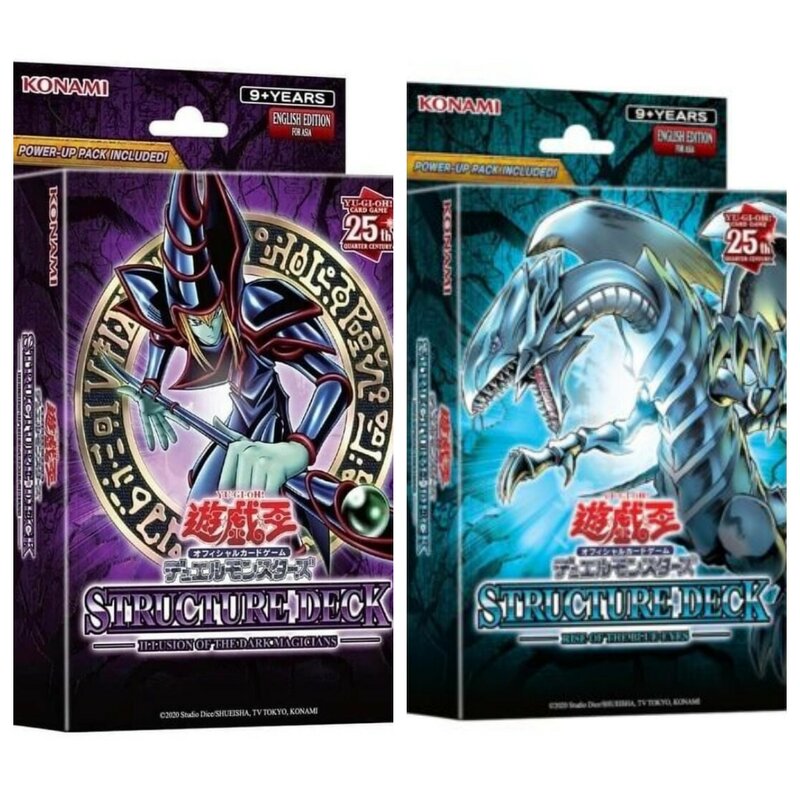 Beberapa gaya Yu Gi Oh permainan kartu Adule papan struktur Duel Deck:Blue-Eyes Asia/gelap pesulap bahasa Inggris disegel koleksi kartu