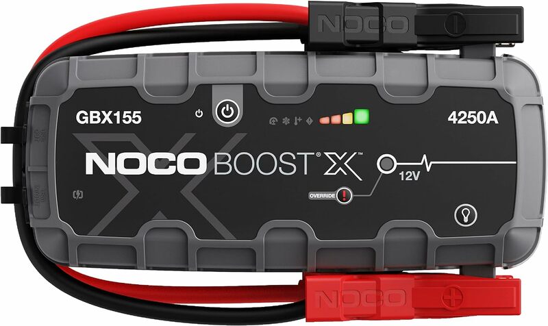 Noco Boost X GBX155 4250A 12V เครื่องจั๊มแบตเตอรี่ลิเธียมแบบพกพาเครื่องชาร์จแบตเตอรี่รถยนต์เครื่องชาร์จแบตสำรอง USB-C