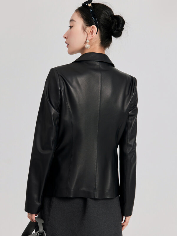 AYUNSUE Real Leather Jacket Women Genuine Sheepskin Jackets for Women New Spring High Quality Slim Leather Coat Jaqueta Feminina