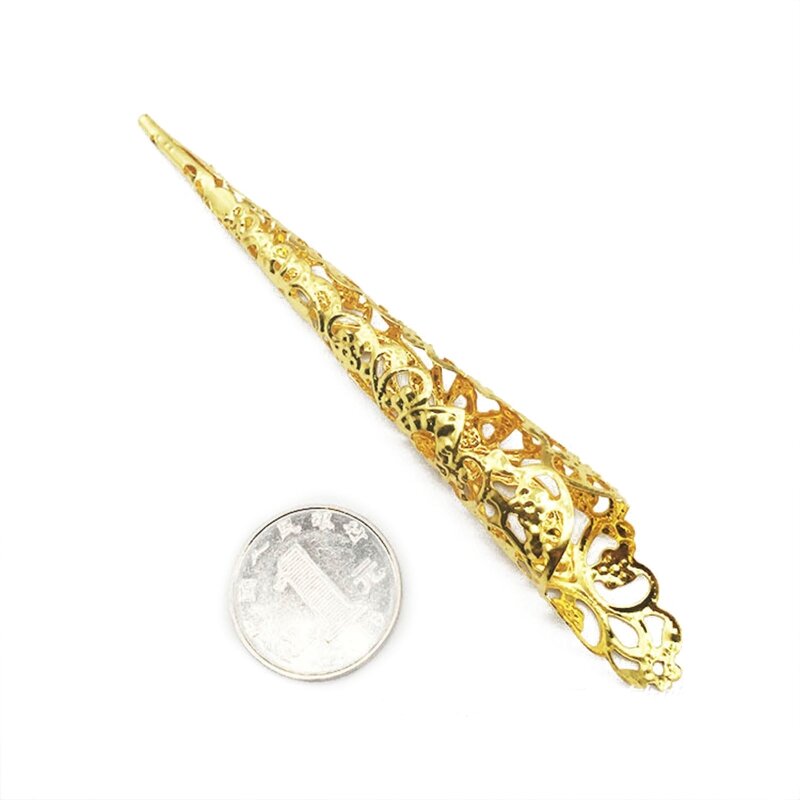 เล็บ Tip Claw แหวนโบราณชุดพระราชินีปลายนิ้วเล็บแหวนตกแต่งอุปกรณ์เสริม Finger Joint Protector