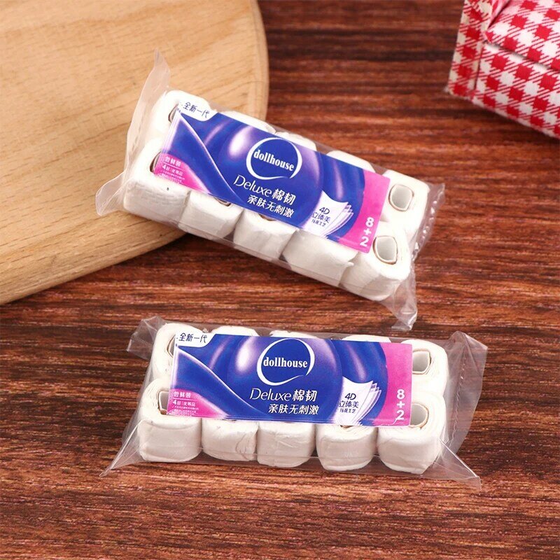 1:12 Dollhouse Miniature Paper Towel Roll Model Roll Of Tissue Home Decor Doll House Decor Accessories Kids Pretend Play Toy
