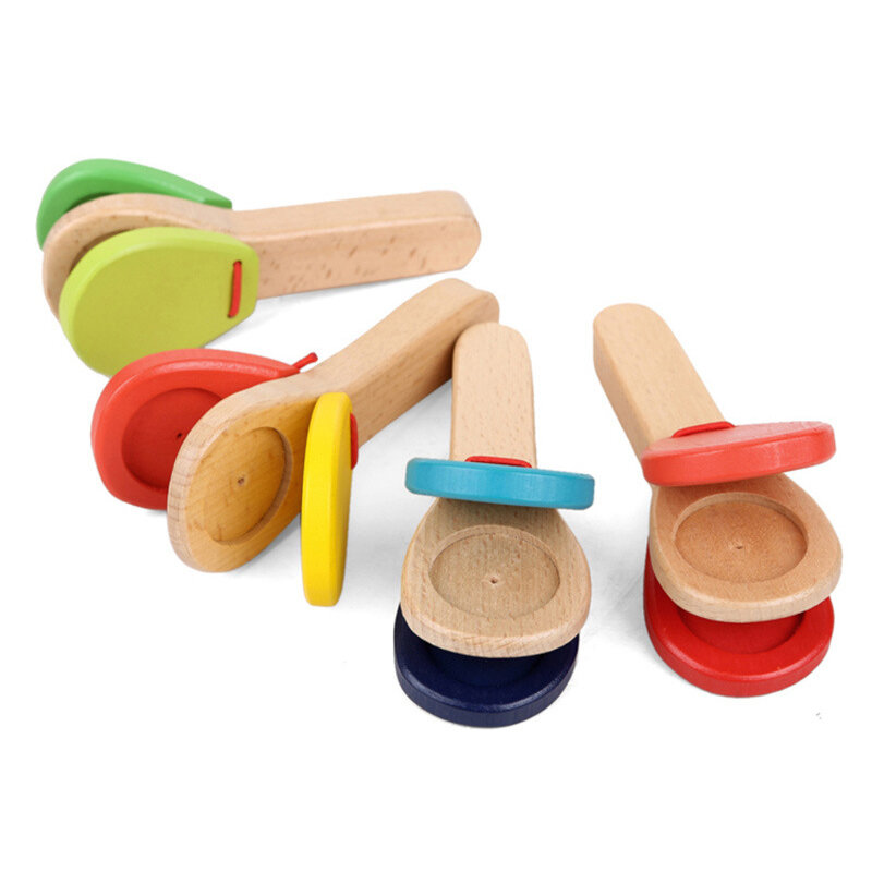 Mango de percusión de madera para bebés, juguete educativo Montessori para Aprendizaje Temprano