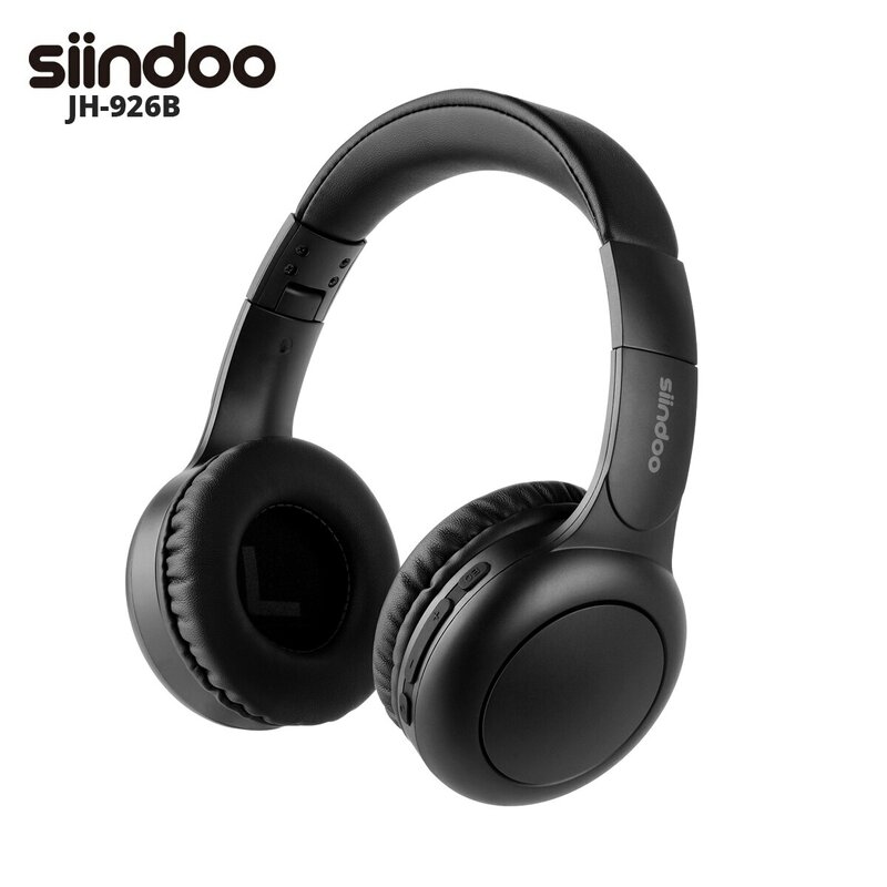 Siindoo JH-926B headphone Bluetooth nirkabel atas telinga Headset ringan dapat dilipat dengan mikrofon 3 mode EQ untuk anak-anak remaja