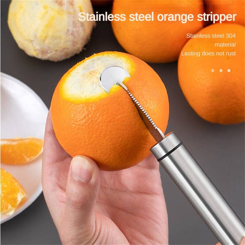 قطعة يدوية لتقشير البرتقال ، فاكهة مفتوحة من الفضة ، إكسسوارات مطبخ عملية ، أداة تقشير يدوية ، 53 جم
