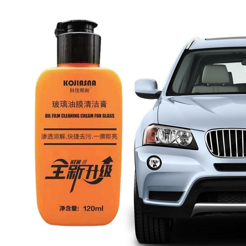 Car Glass Cleaner Waterproof Cleaning Paste Windshield Cleaner 120ml Glass Cleaner Glass Film Remover Form Protective Layer Car