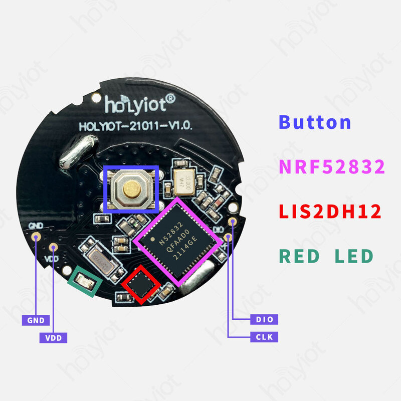 Holyiot-Sensor acelerómetro ibeacon NRF52832, módulo de baja energía, inalámbrico, de bajo costo, proximidad, Bluetooth, márketing