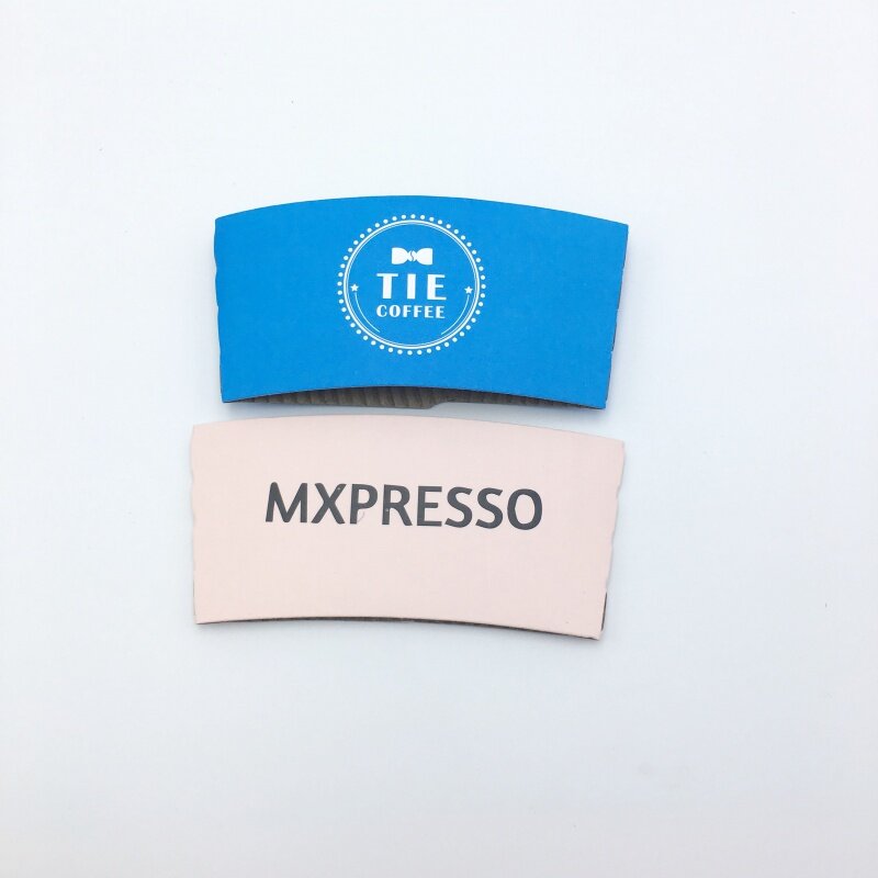 Prodotto personalizzato Design personalizzato manicotto di carta per tazza di caffè in carta Kraft
