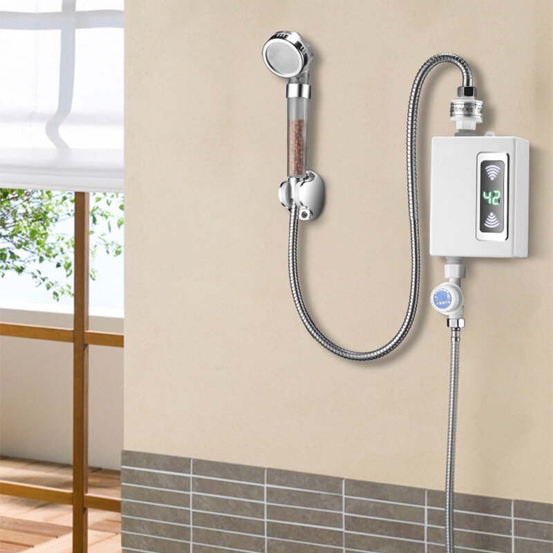 3000W 220V scaldabagno bagno cucina scaldabagno elettrico istantaneo rubinetto temperatura Display rubinetto doccia rubinetto senza serbatoio