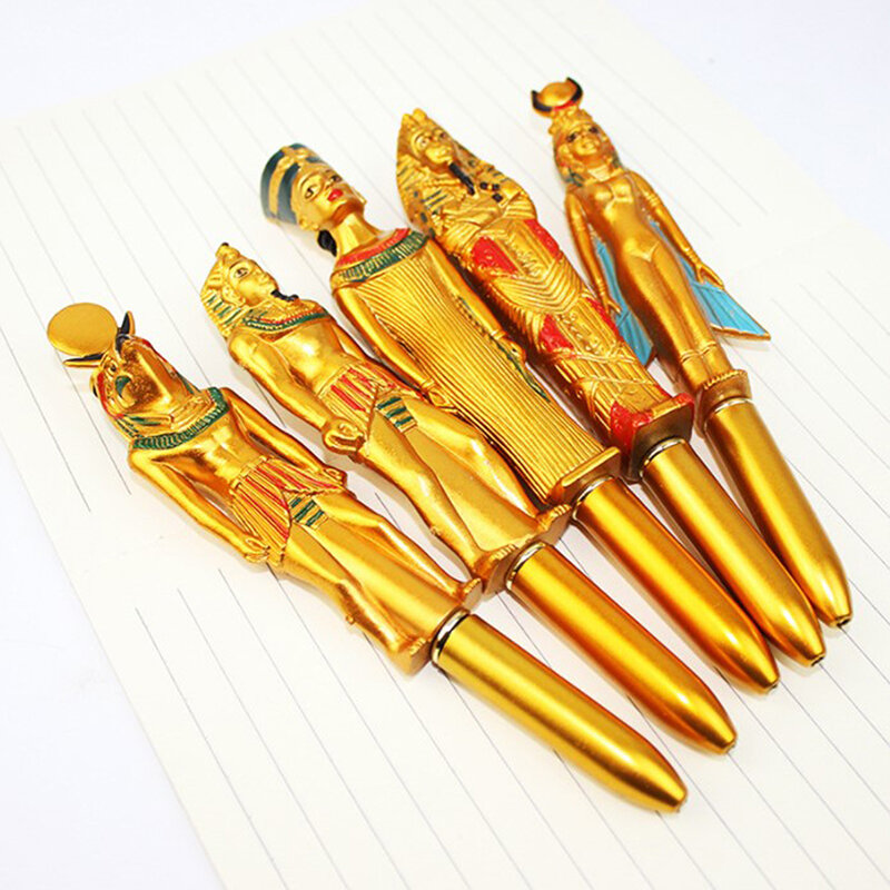 Egyptian Tomaohブルーインクボールペンペン、ミイラライティングペン、ホットスタンプ