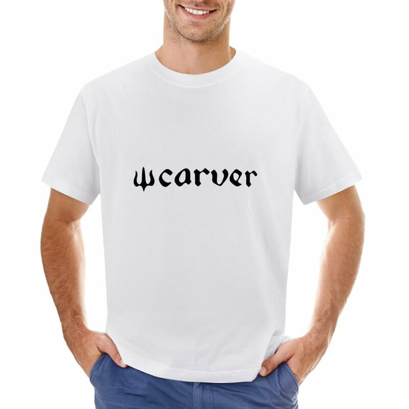 T-shirt gráfica do Carver skateboards masculino, roupa vintage, gráfico