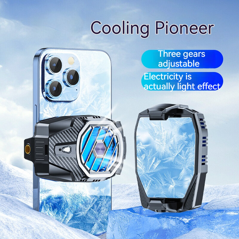Ventilador de refrigeración para teléfono móvil, radiador de 3 velocidades, sistema de refrigeración para teléfono, disipador de calor portátil para juegos