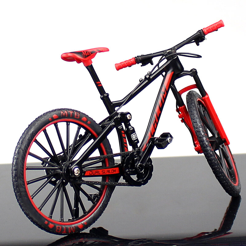 Модель велосипеда горного велосипеда KaKBeir 1:10 из сплава, литой металлический палец, гоночная игрушка, изогнутая модель дороги, коллекционные игрушки для детей
