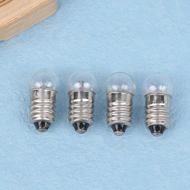 25 buah miniatur bulat 1.5V 3.8V meriam lampu kecil untuk siswa percobaan fisika senter manik-manik bola lampu kecil