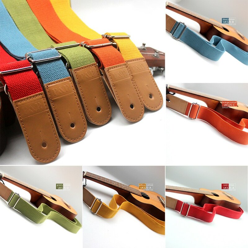 Bretelles de ukulélé en pur coton, disponibles en une variété de couleurs, accessoires de mode professionnels, confortables
