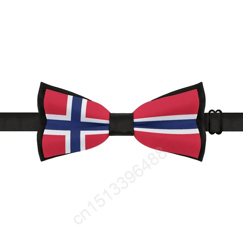 New Polyester Norway Flag Bowtie for Men Fashion Casual Men's Bow Ties Cravat Neckwear For Wedding Party Suits Tie
